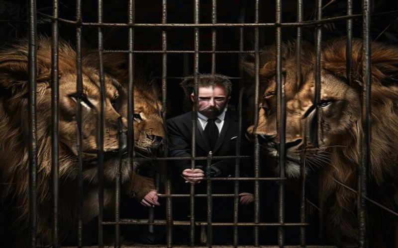 Pastor se encierra en una jaula con leones porque «contaba con protección divina»